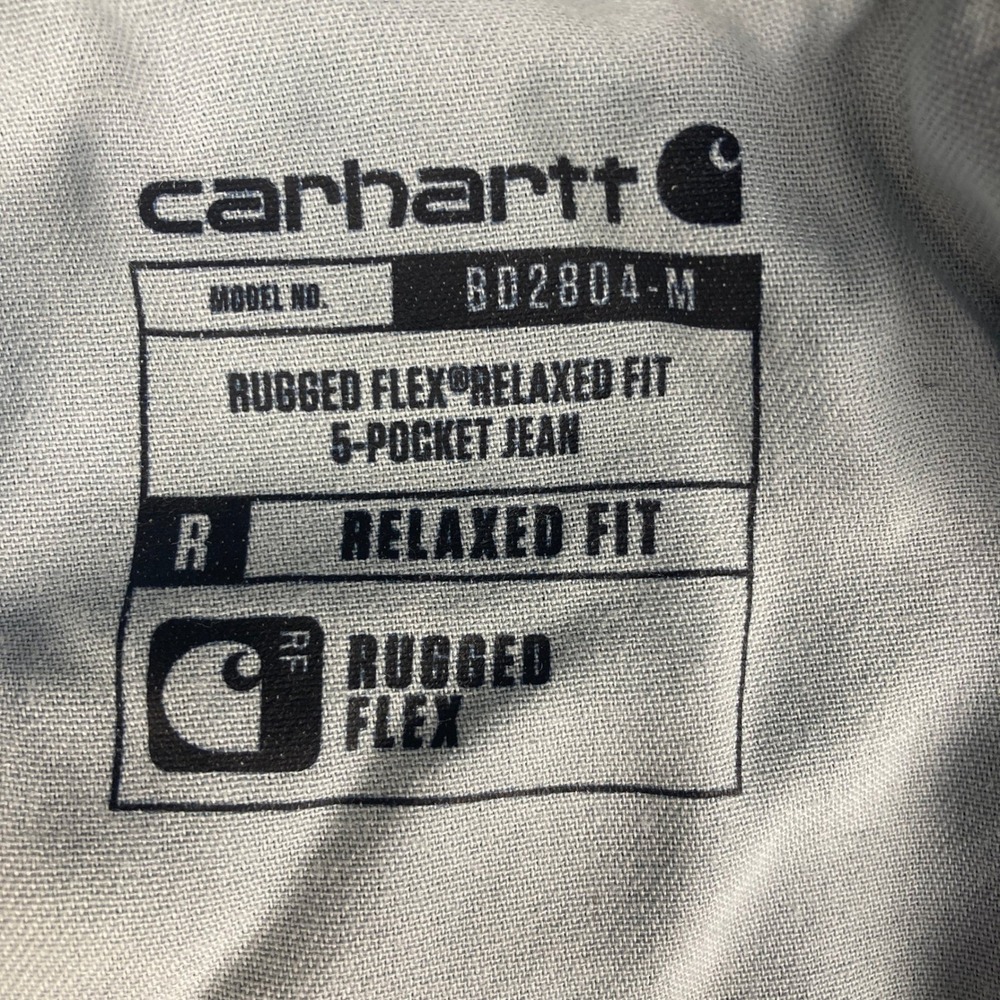 Carhartt Rugged Flex Relaxed Fit Jeans Mens 30x30 Dark Wash Blue Work BD2804-M - Picture 14 of 16